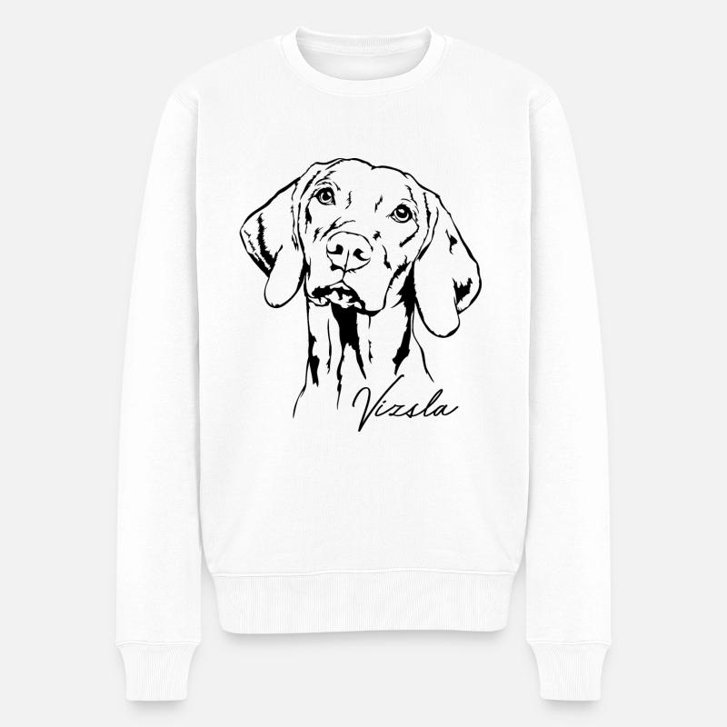 Autocollants VIZSLA Wilsigns Hound Hounds - Pull Premium bio Homme - blanc