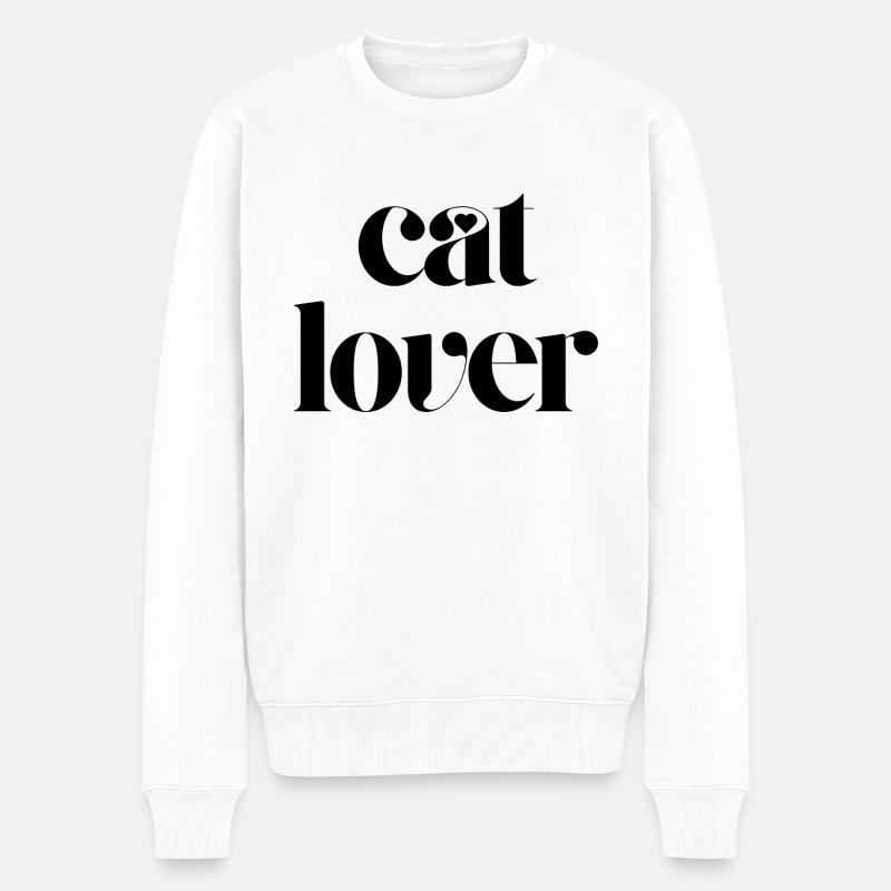 Amoureux des chats - Pull Premium bio Homme - blanc