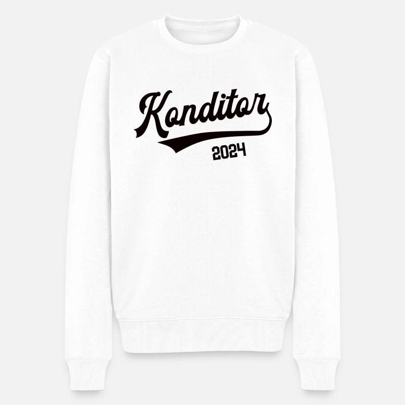 Konditorin 2024 Bäcker Beruf Konditorei Ausbildung - Männer Premium Bio Pullover - Weiß