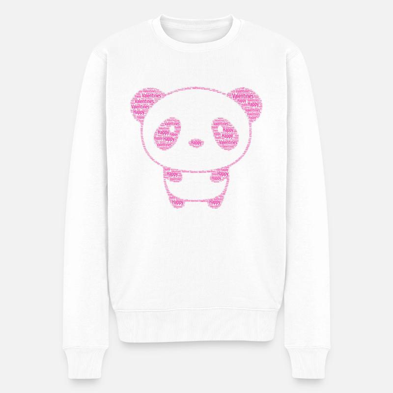 Valentinstag, Valentinstag - Männer Premium Bio Pullover - Weiß