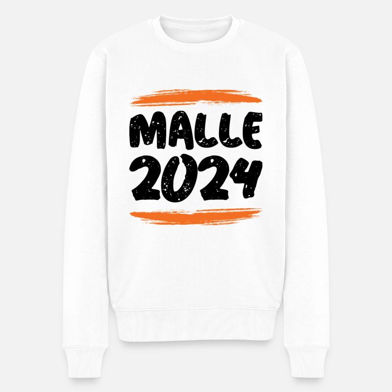 Malle 2024 - Männer Premium Bio Pullover - Weiß