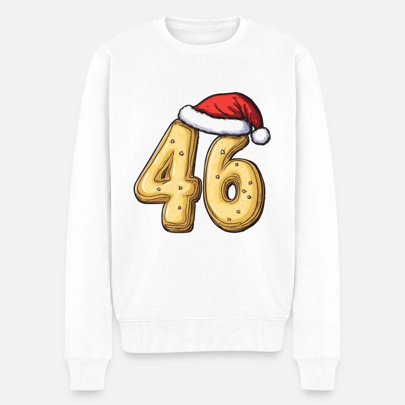 46 Nombre Noël - Pull Premium bio Homme - blanc