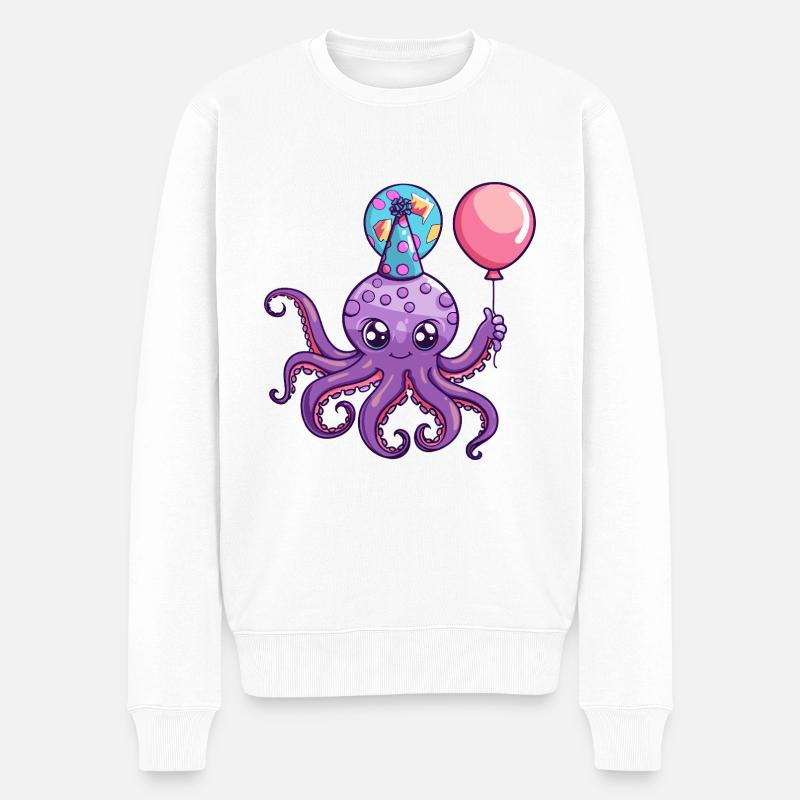 Poulpe Anniversaire Bébé - Pull Premium bio Homme - blanc