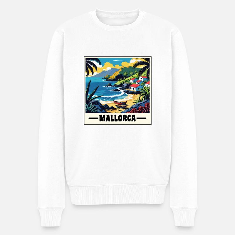 Majorque - Pull Premium bio Homme - blanc