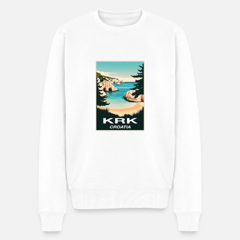 Krk - Pull Premium bio Homme - blanc