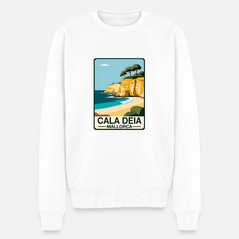 Cala Deia Mallorca - Pull Premium bio Homme - blanc