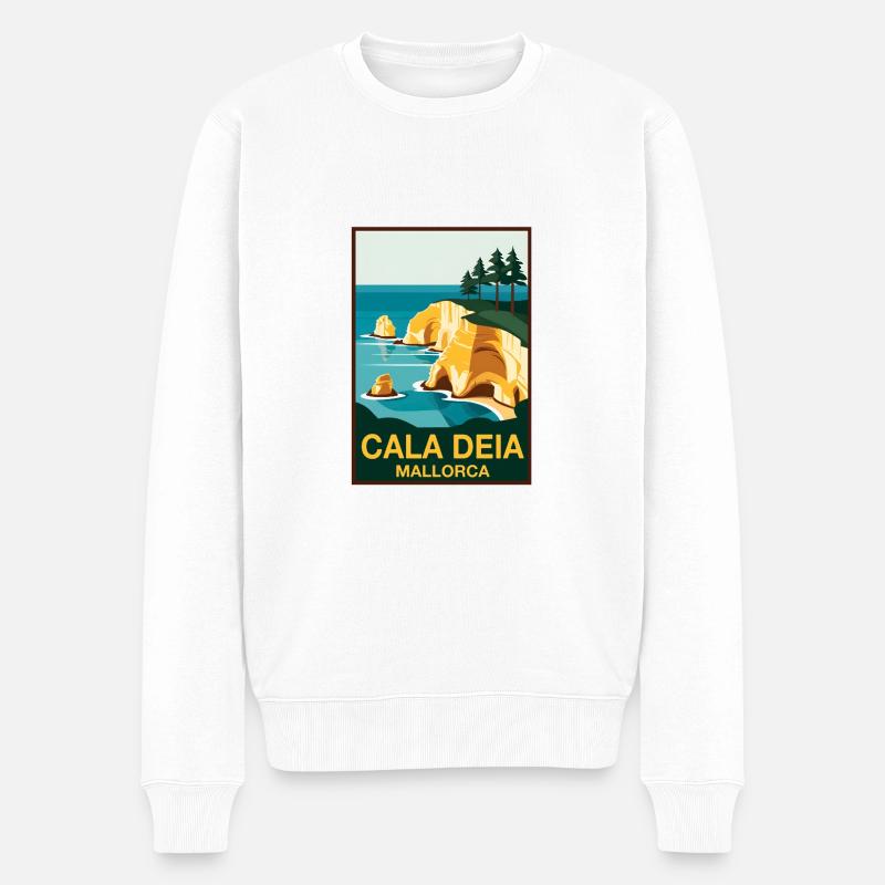 Cala Deia Mallorca - Pull Premium bio Homme - blanc