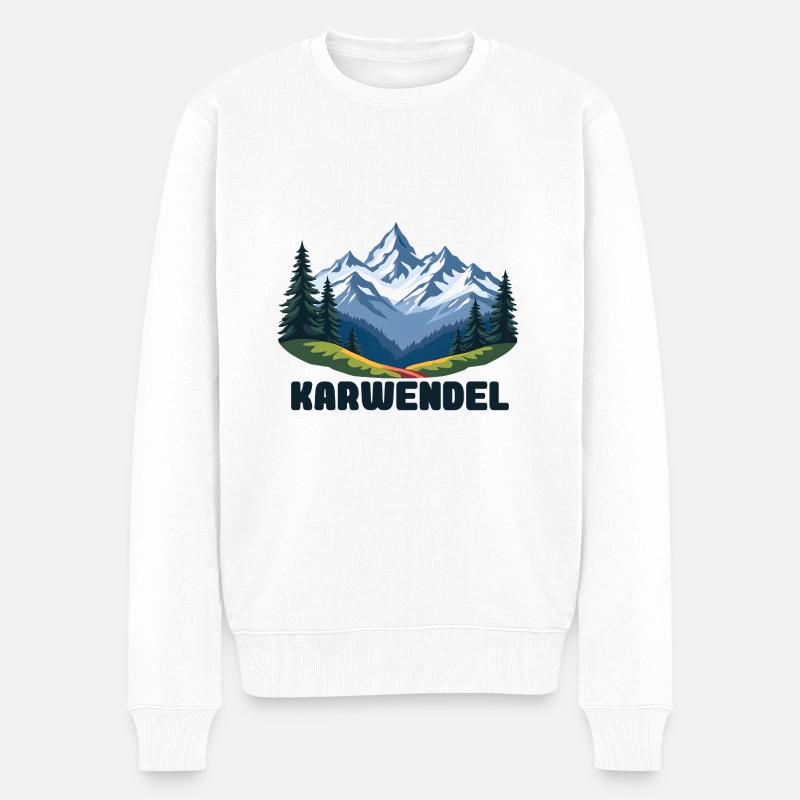 Karwendel - Männer Premium Bio Pullover - Weiß