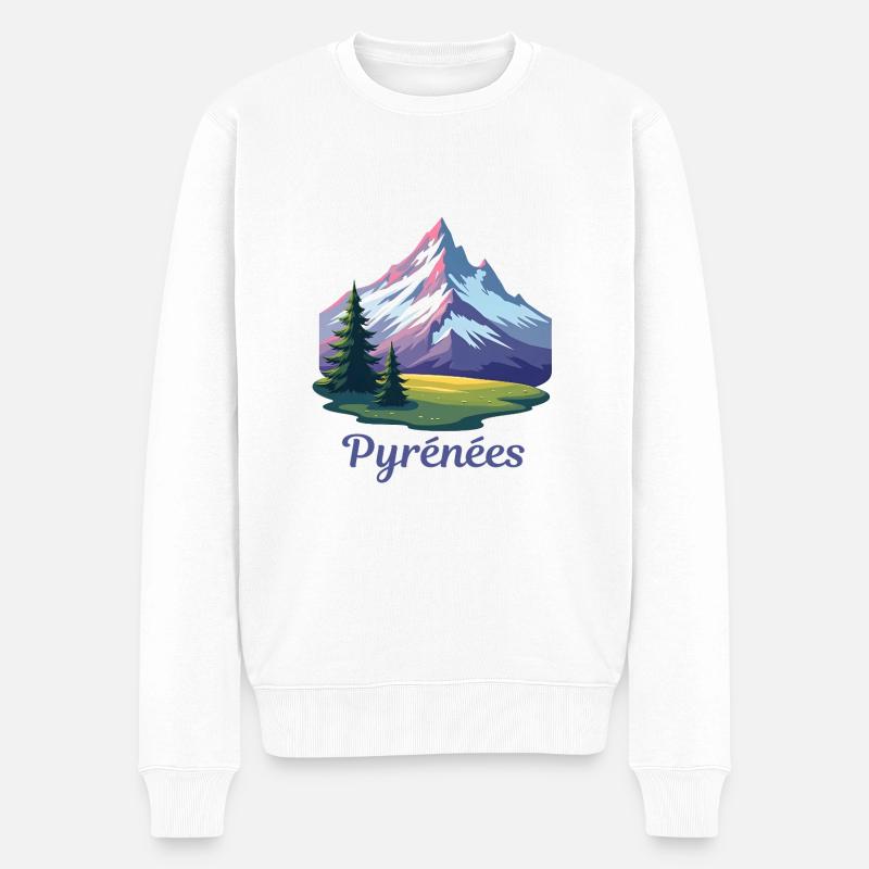 Pyrenaeen Pyrenees - Männer Premium Bio Pullover - Weiß