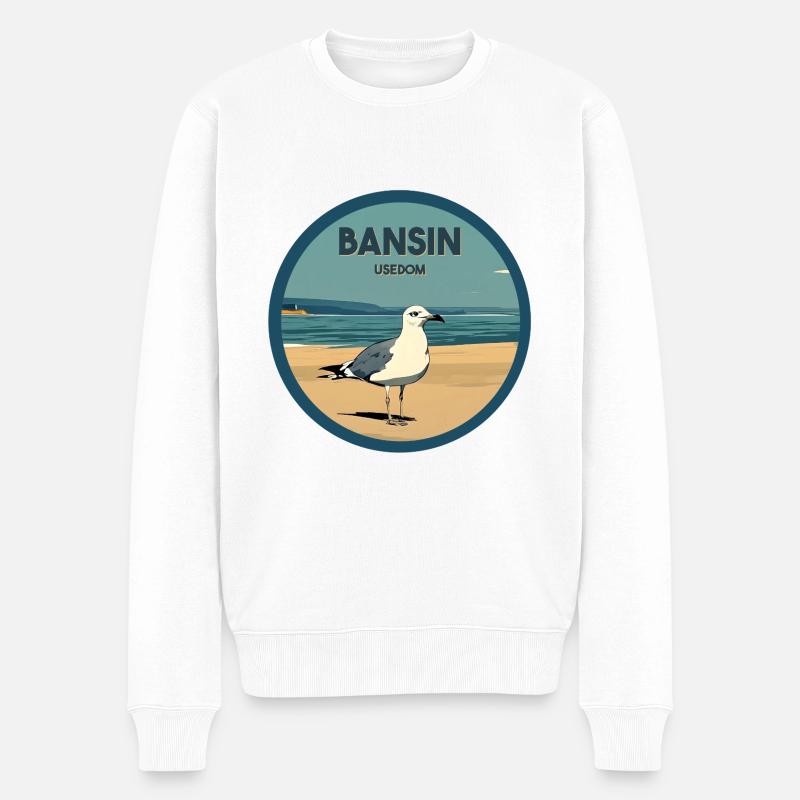 Bansin Moewe - Pull Premium bio Homme - blanc