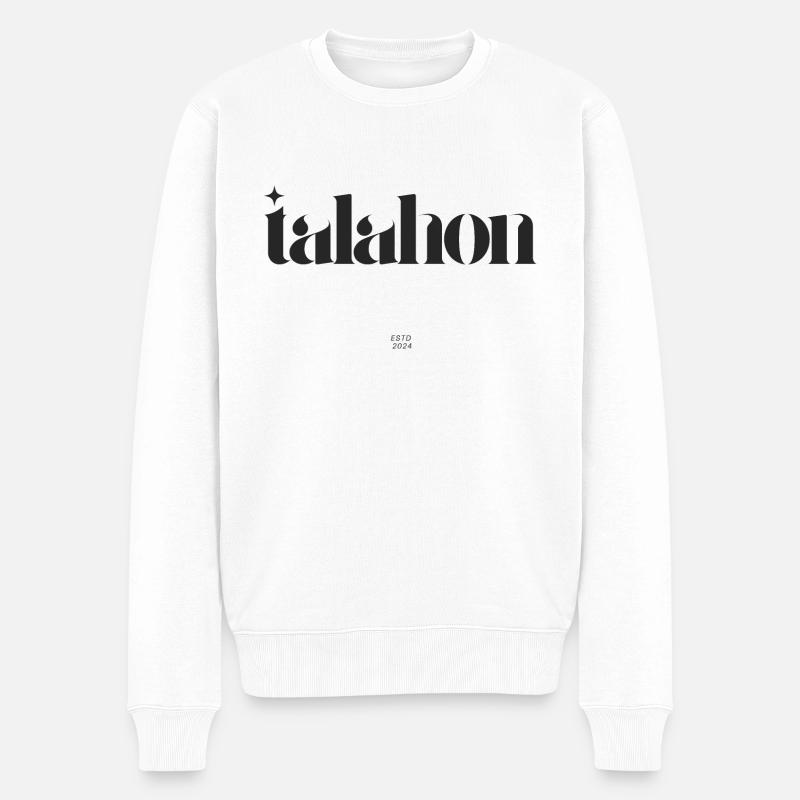 TALAHON - Männer Premium Bio Pullover - Weiß