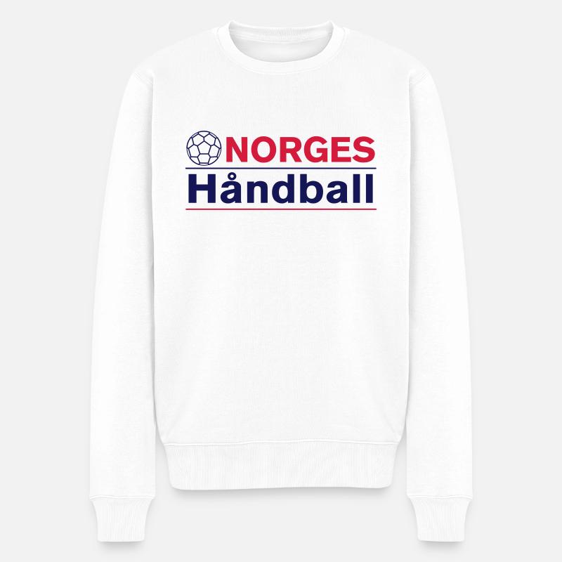 Norges-Handball - Männer Premium Bio Pullover - Weiß