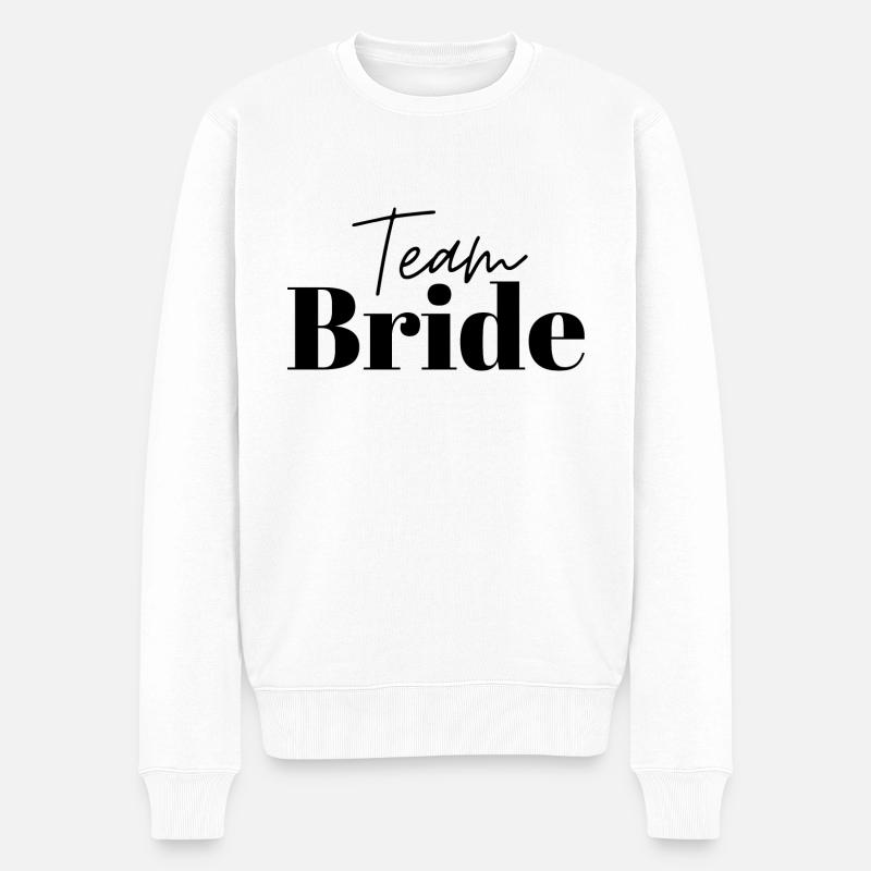 Team Bride - Männer Premium Bio Pullover - Weiß