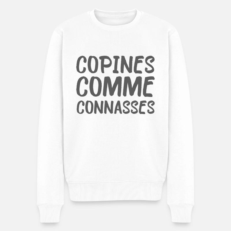 Freundinnen als - Männer Premium Bio Pullover - Weiß
