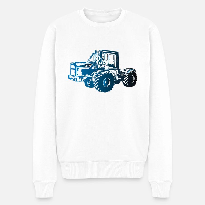 Kirovets K700 Traktor K70 - Männer Premium Bio Pullover - Weiß