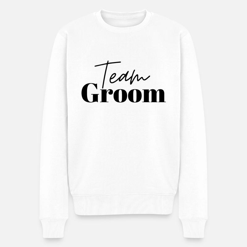 Team Groom - Männer Premium Bio Pullover - Weiß