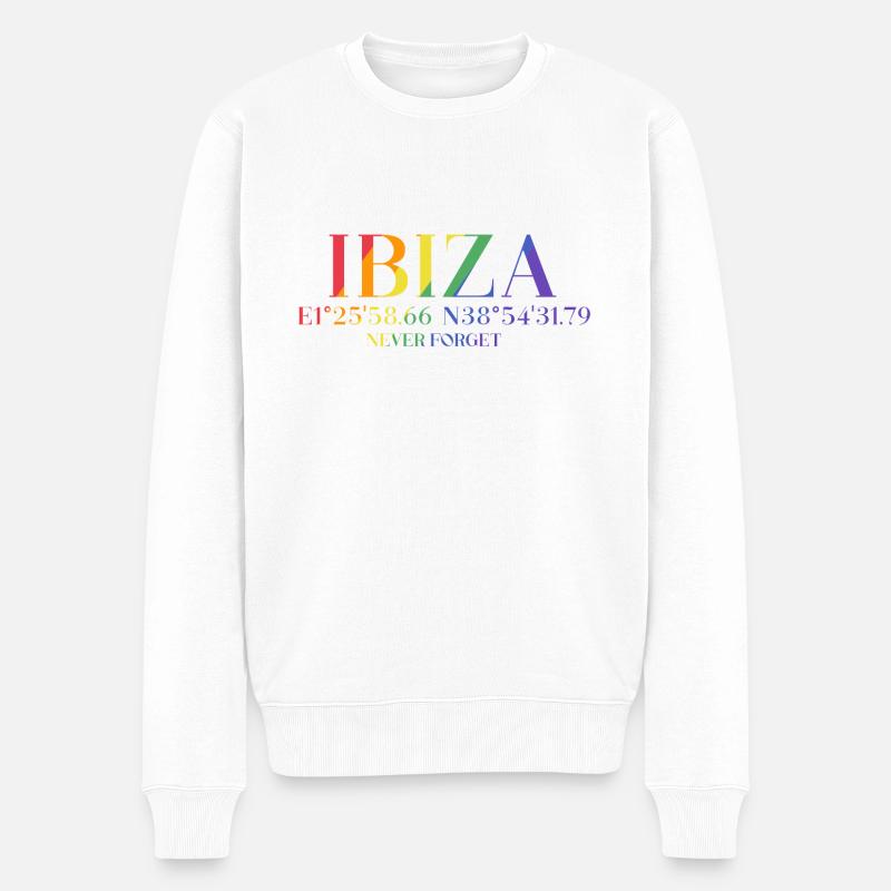 Ibiza - Männer Premium Bio Pullover - Weiß