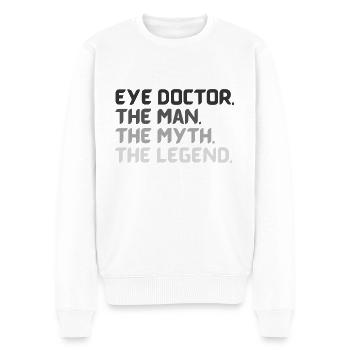 optician optometrist ophthalmologist - Men's Premium Organic Jumper - white - Front - Thijin (182cm)