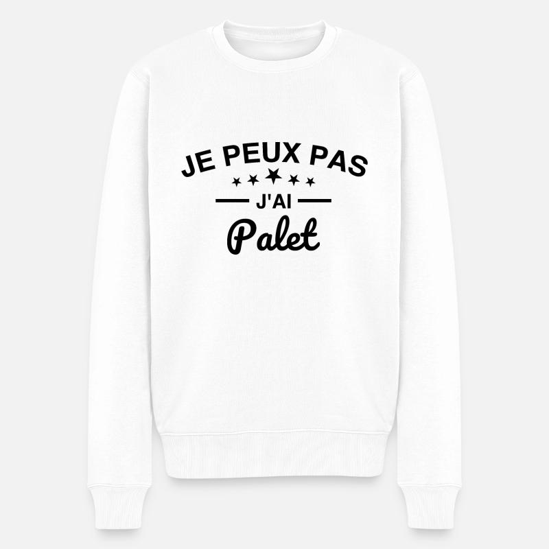 je peux pas j'ai palet - Pull Premium bio Homme - blanc