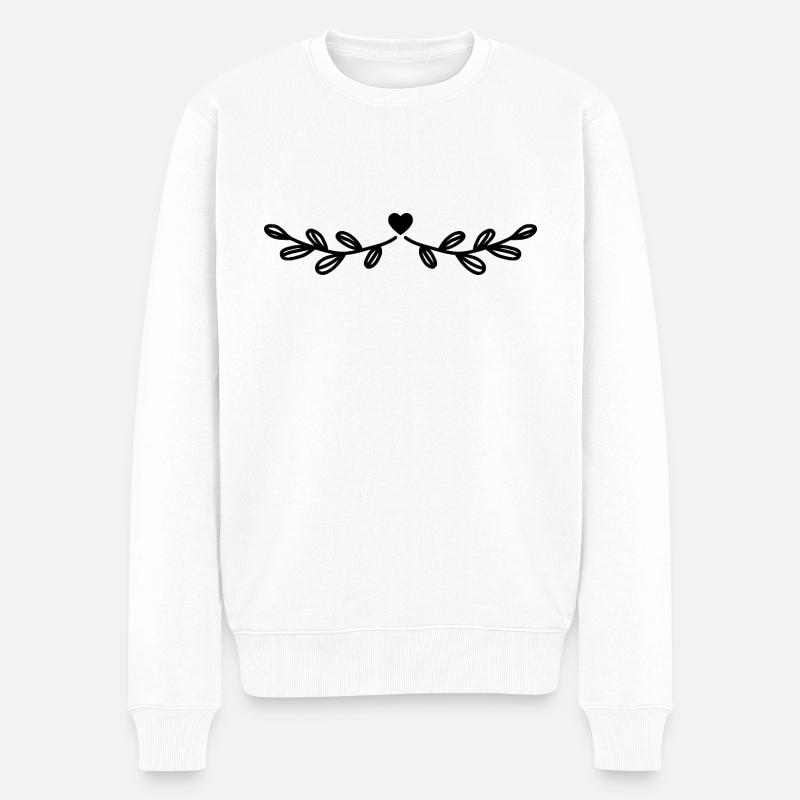 Fleur - Fleurs - Pull Premium bio Homme - blanc