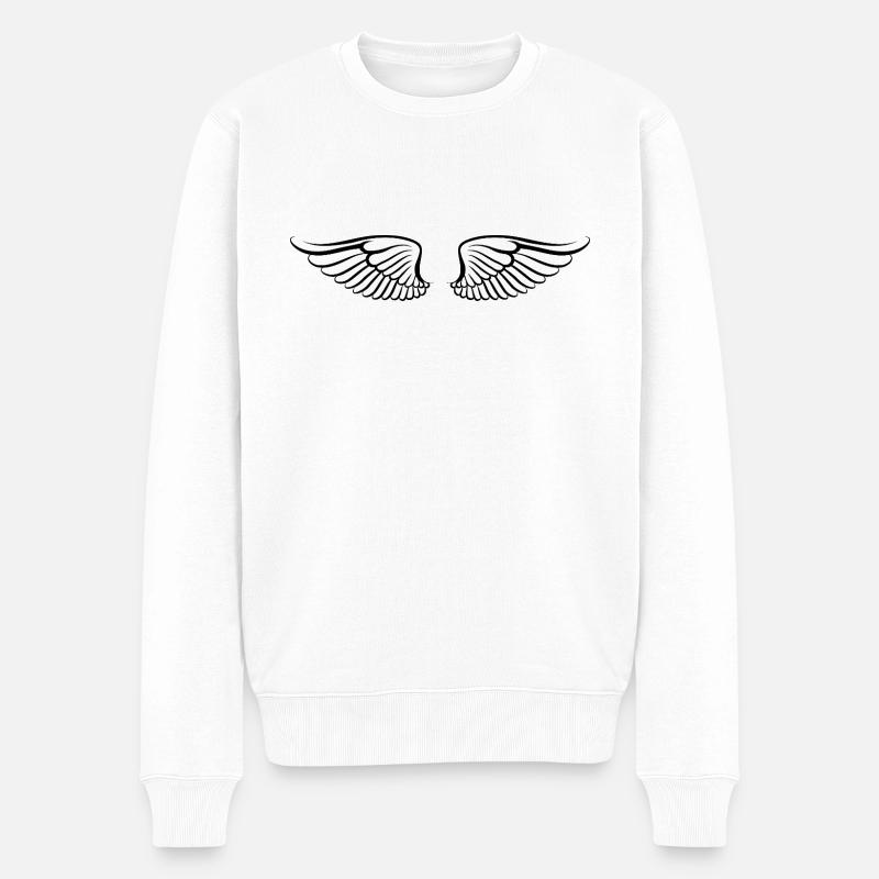 Les ailes - Pull Premium bio Homme - blanc