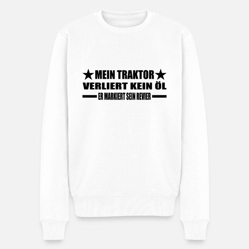 Traktor - Männer Premium Bio Pullover - Weiß