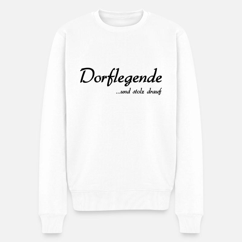 Dorfkind - Männer Premium Bio Pullover - Weiß