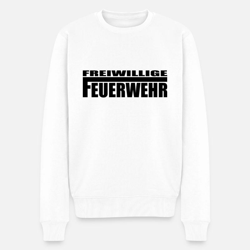 Feuerwehr - Männer Premium Bio Pullover - Weiß