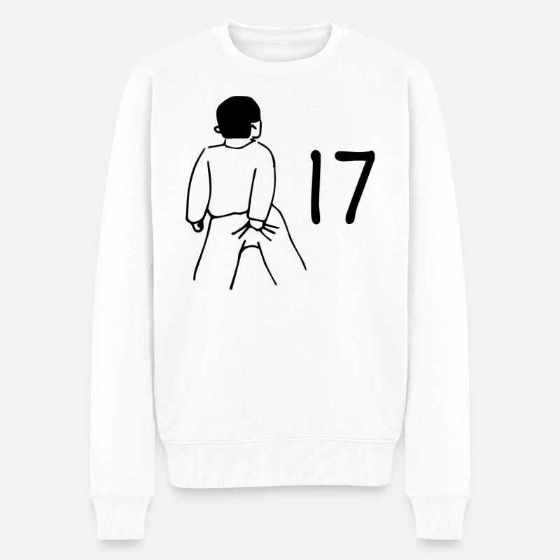17-års fødselsdag - 17 år - Økologisk premium-sweatshirt til mænd - hvid