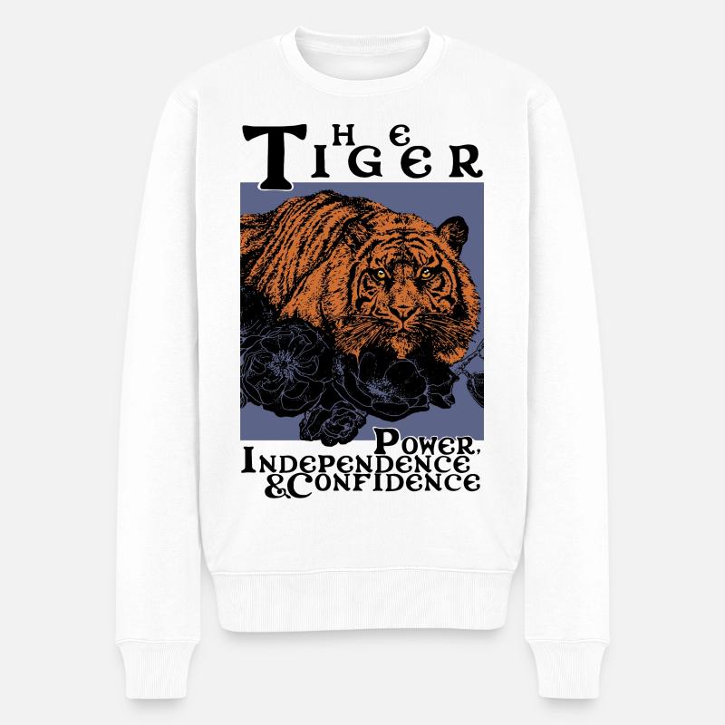 LE TIGRE - Pull Premium bio Homme - blanc