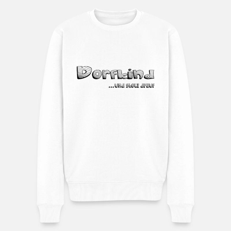 Dorfkind - Männer Premium Bio Pullover - Weiß