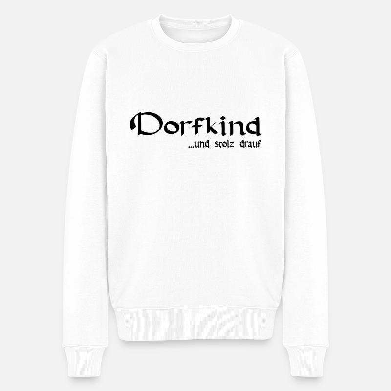 Dorfkind - Männer Premium Bio Pullover - Weiß