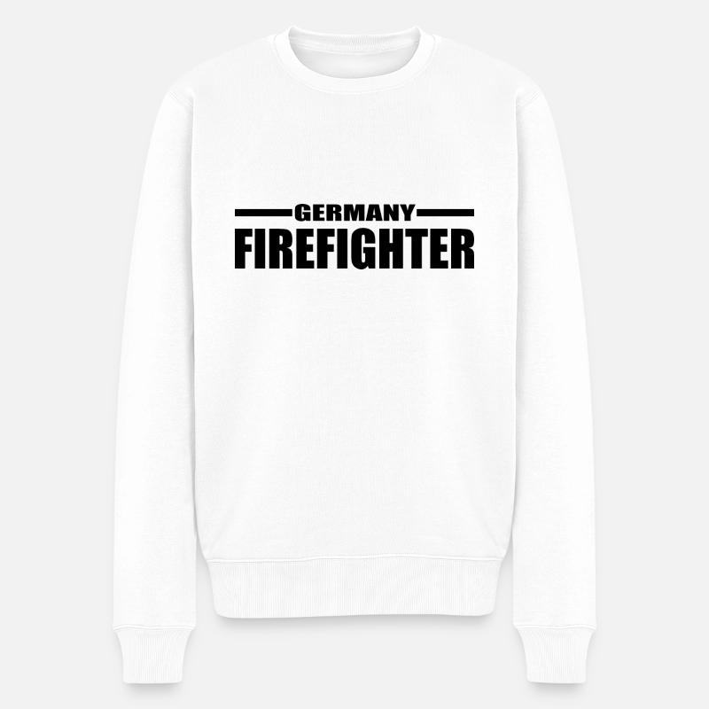 Feuerwehr - Männer Premium Bio Pullover - Weiß