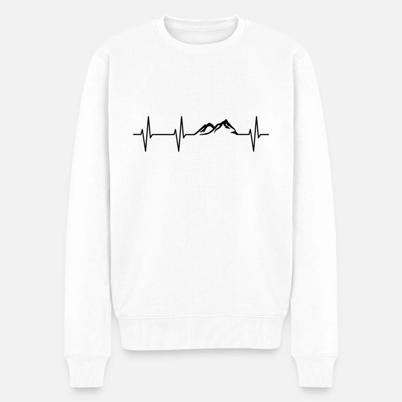 Wandern - Männer Premium Bio Pullover - Weiß