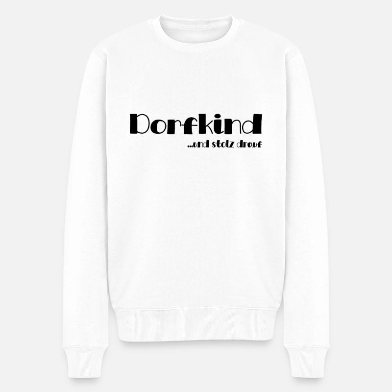 Dorfkind - Männer Premium Bio Pullover - Weiß