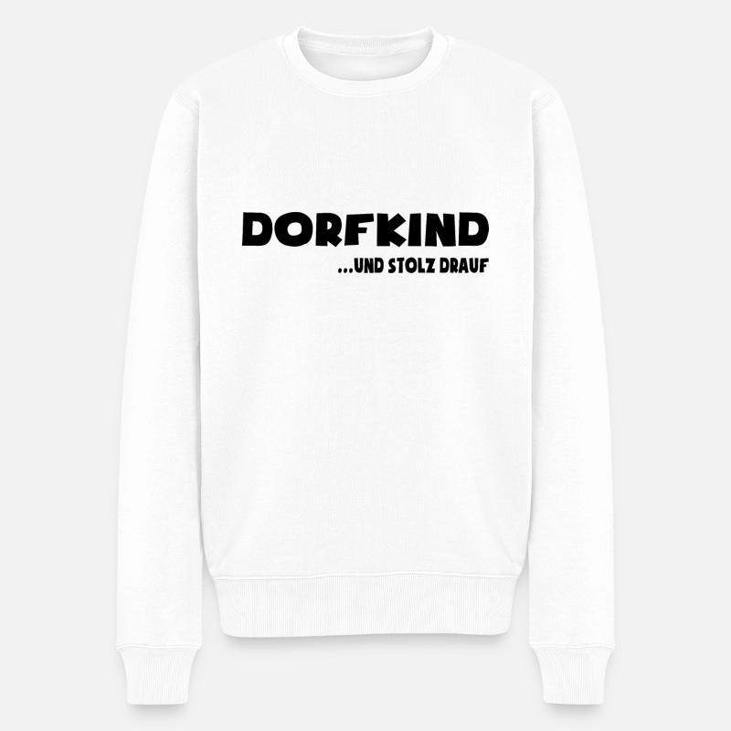 Dorfkind - Männer Premium Bio Pullover - Weiß