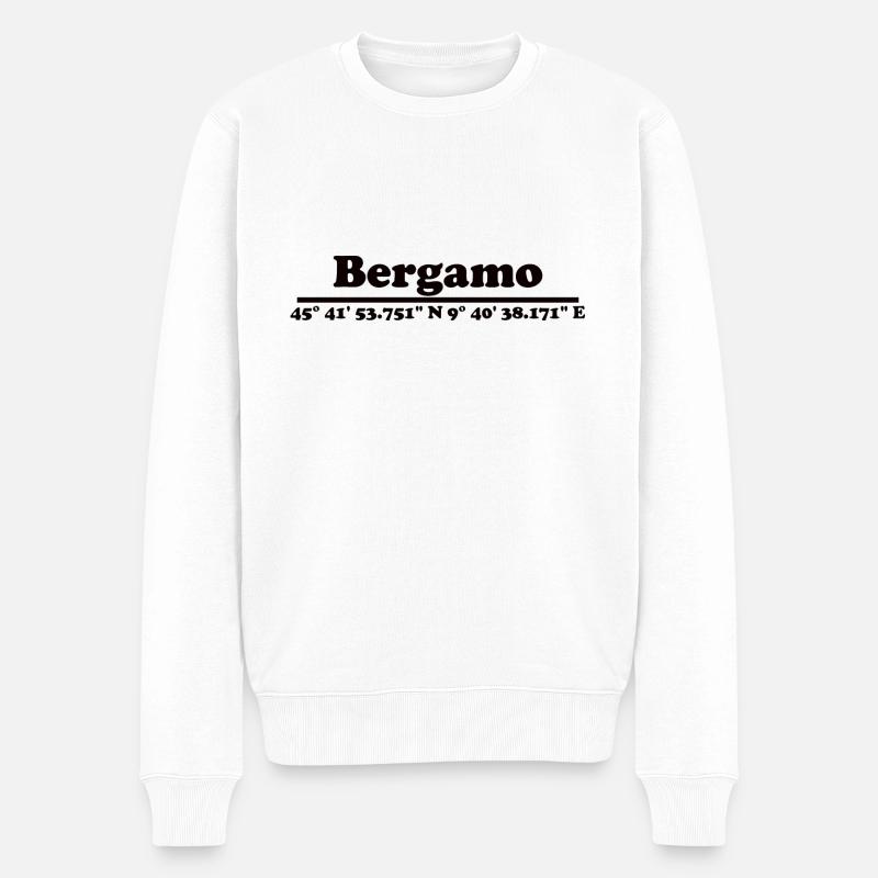 Bergame Coordonnées - Pull Premium bio Homme - blanc