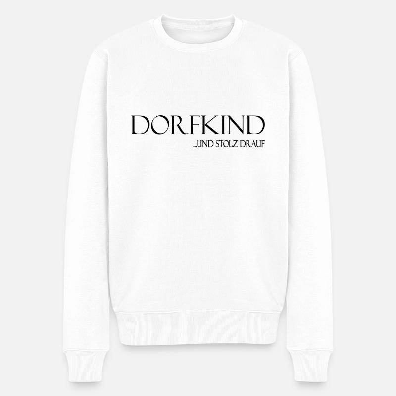 Dorfkind - Männer Premium Bio Pullover - Weiß