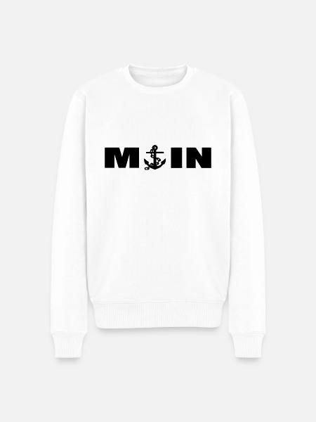 Moin - Männer Premium Bio Pullover - Weiß