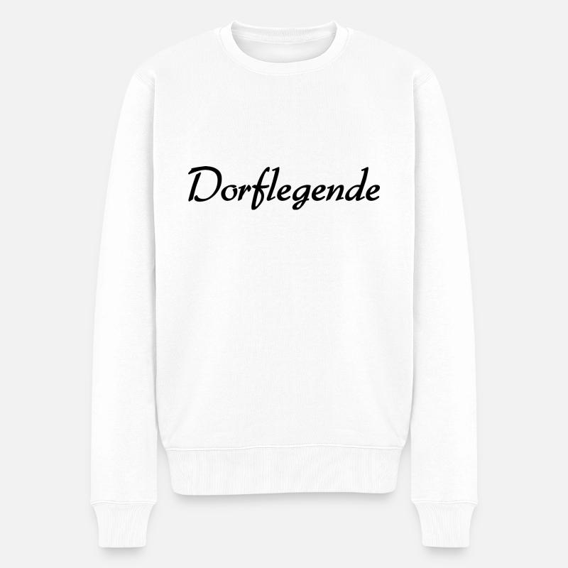 Dorfkind - Männer Premium Bio Pullover - Weiß