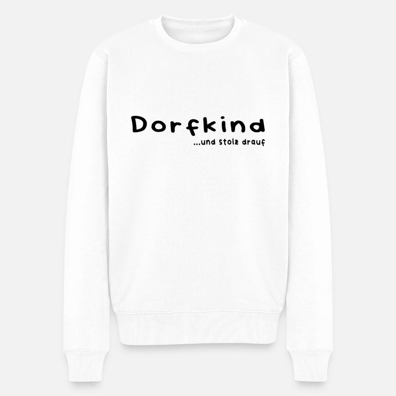 Dorfkind - Männer Premium Bio Pullover - Weiß