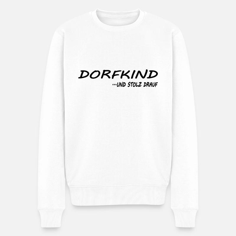 Dorfkind - Männer Premium Bio Pullover - Weiß