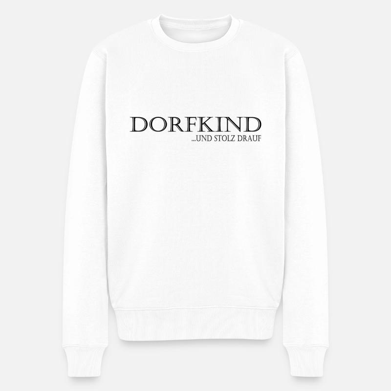 Dorfkind - Männer Premium Bio Pullover - Weiß