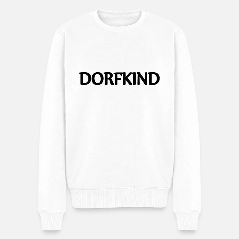 Dorfkind - Männer Premium Bio Pullover - Weiß