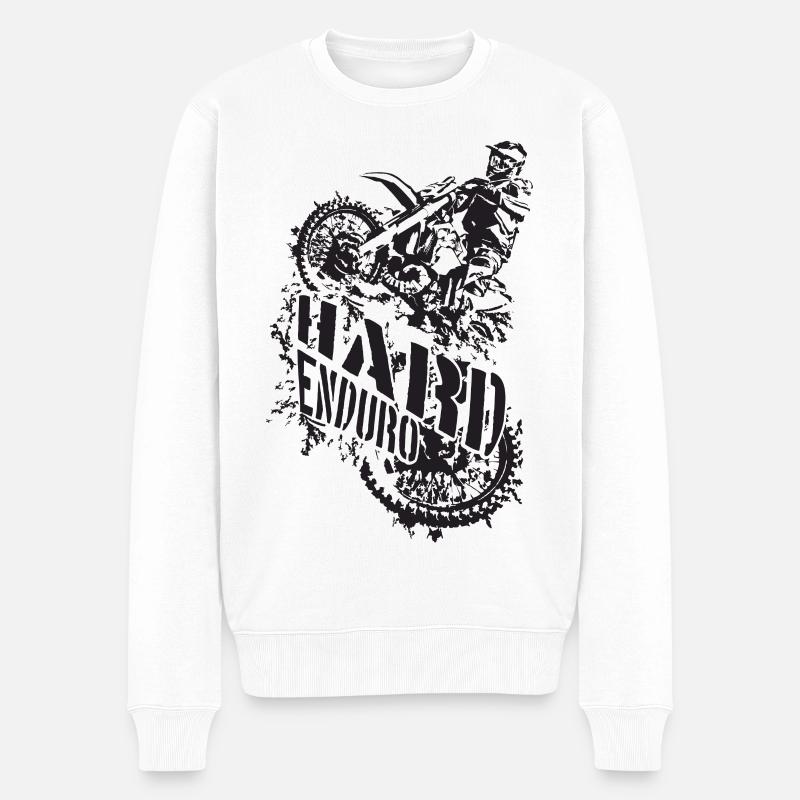 dur enduro - Pull Premium bio Homme - blanc