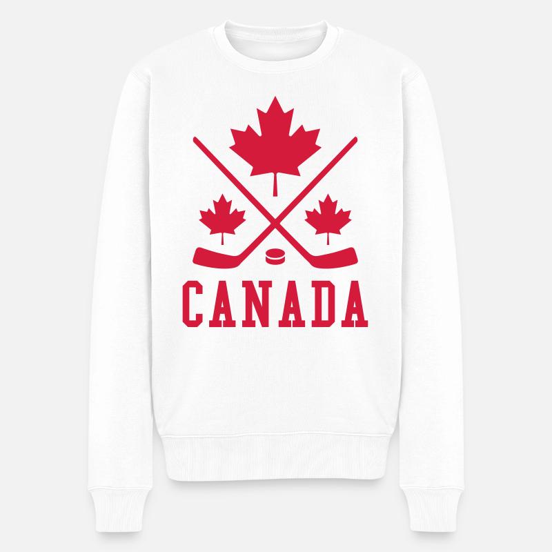Canada Hockey - Männer Premium Bio Pullover - Weiß