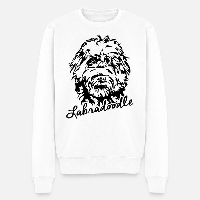 LABRADOODLE chien canin Wilsigns - Pull Premium bio Homme - blanc