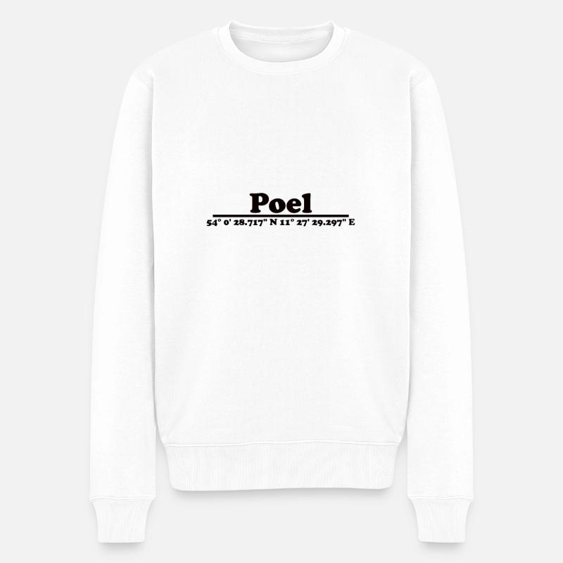 Poel - Männer Premium Bio Pullover - Weiß