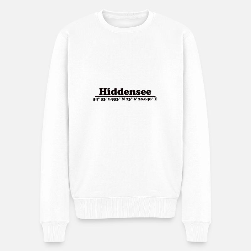 Hiddensee - Männer Premium Bio Pullover - Weiß