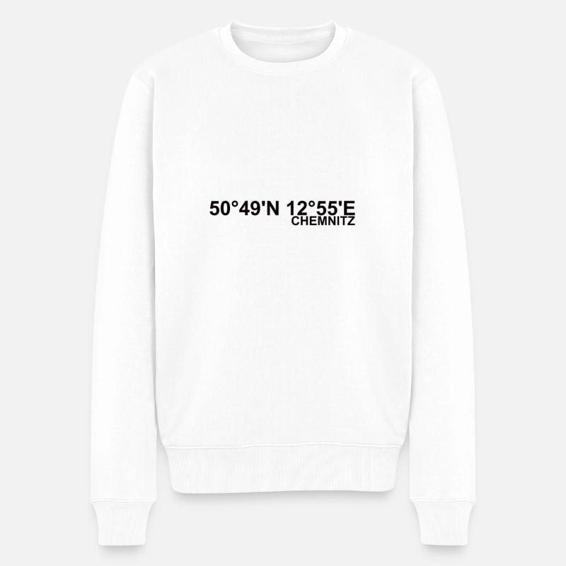 Coordonnées de Chemnitz - Pull Premium bio Homme - blanc
